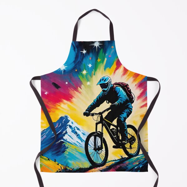 Item preview, Nighttime MTB Racer on Mountainside designed and sold by GrizzlyCollective.