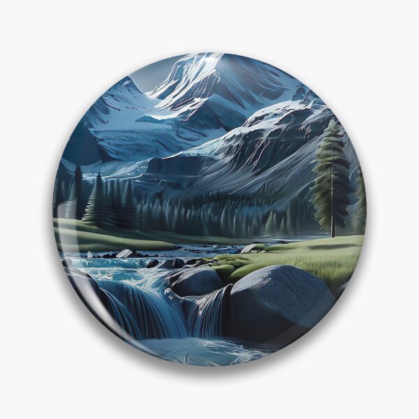 Item preview, River flowing through mountains and forests designed and sold by PixelParadies.