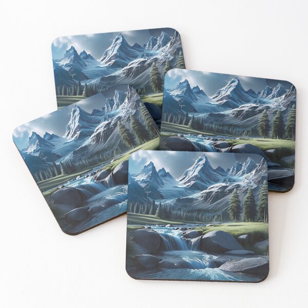 Item preview, River flowing through mountains and forests designed and sold by PixelParadies.