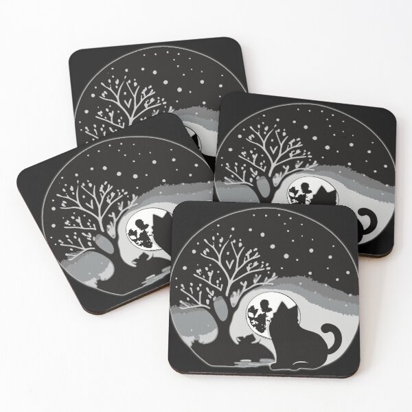 Item preview, Cat and moon designed and sold by Hedon77.