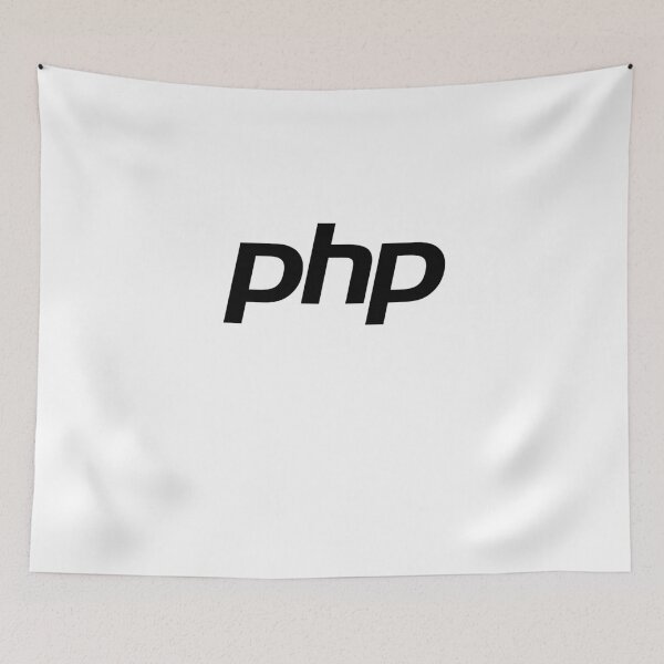 Item preview, PHP Black & White Language Logo Hoodie designed and sold by Rainwater Merch.