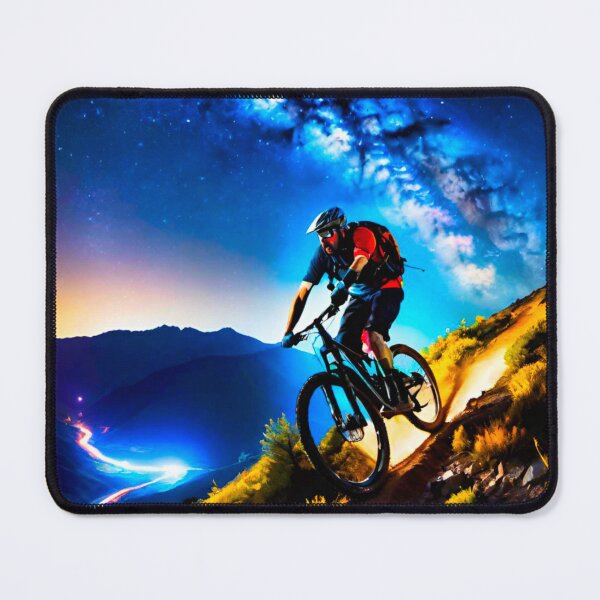 Item preview, MTB Rider Under Northern Lights designed and sold by GrizzlyCollective.