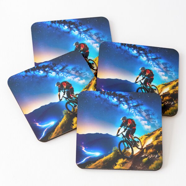 Item preview, MTB Rider Under Northern Lights designed and sold by GrizzlyCollective.