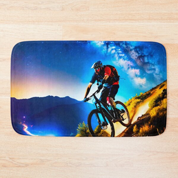 Item preview, MTB Rider Under Northern Lights designed and sold by GrizzlyCollective.