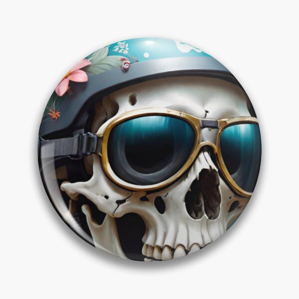 Item preview, Skull in Floral Helmet designed and sold by GrizzlyCollective.