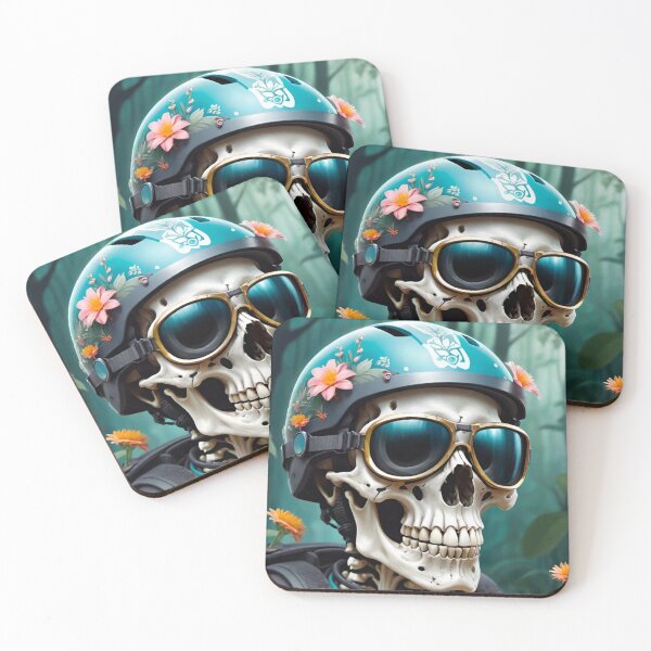 Item preview, Skull in Floral Helmet designed and sold by GrizzlyCollective.