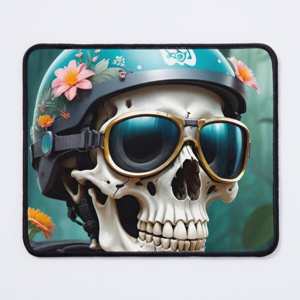 Item preview, Skull in Floral Helmet designed and sold by GrizzlyCollective.