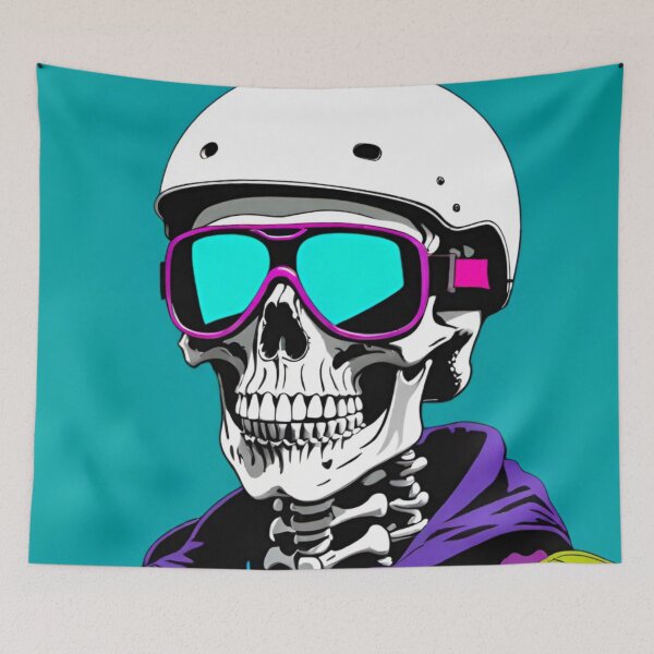 Item preview, Skull Rider in Helmet designed and sold by GrizzlyCollective.