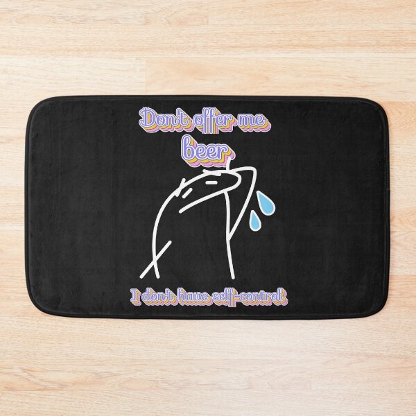 Item preview, Humor illustration of the FLORK meme crying for lack of self-control due to beer designed and sold by StyleFused.
