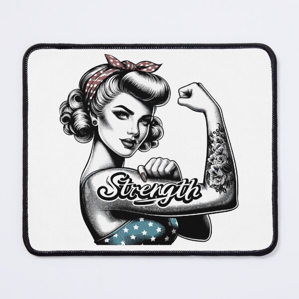 Item preview, Strength strong woman rockabilly gift designed and sold by Pineapple-Tree.