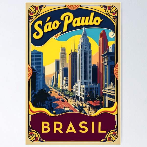 Item preview, Sao Paulo Brazil Vintage Travel Tourism  designed and sold by TravelersGems.