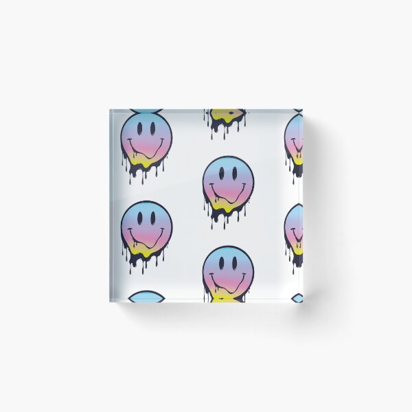 Item preview, Melting drippy dripping Smiley face gradient rainbow designed and sold by SoulRising.