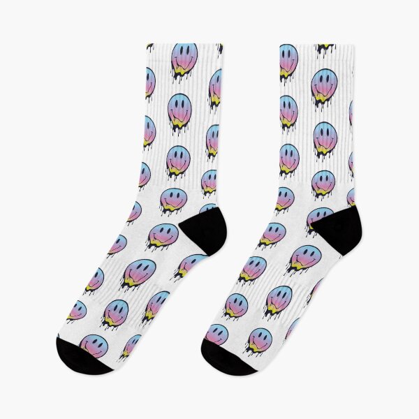 Item preview, Melting drippy dripping Smiley face gradient rainbow designed and sold by SoulRising.