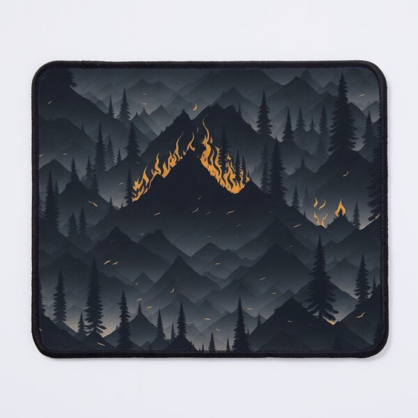 Item preview, Fiery Peaks: Mountain Inferno in the Night designed and sold by Daniel Haddad.
