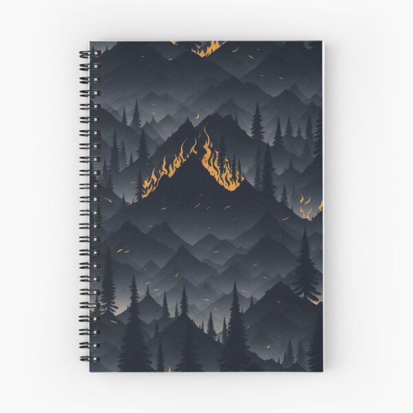 Item preview, Fiery Peaks: Mountain Inferno in the Night designed and sold by Daniel Haddad.