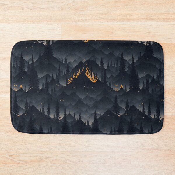 Item preview, Fiery Peaks: Mountain Inferno in the Night designed and sold by Daniel Haddad.