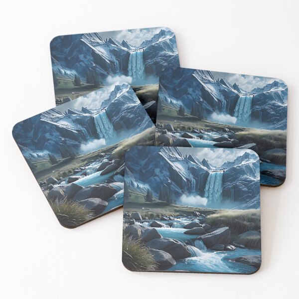 Item preview, River flowing through mountains designed and sold by PixelParadies.