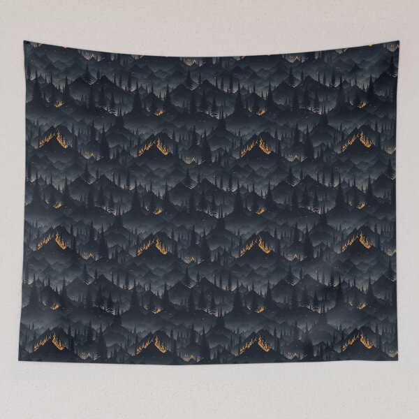 Item preview, Blazing Horizon: Forest Fire in Dark Mountains designed and sold by Daniel Haddad.