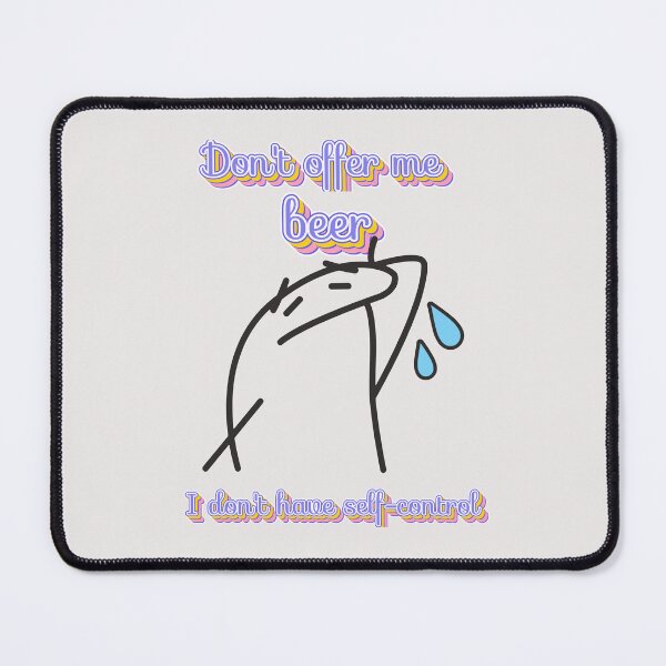 Item preview, Humor illustration of the FLORK meme crying for lack of self-control due to beer designed and sold by StyleFused.