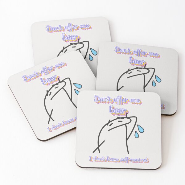Item preview, Humor illustration of the FLORK meme crying for lack of self-control due to beer designed and sold by StyleFused.