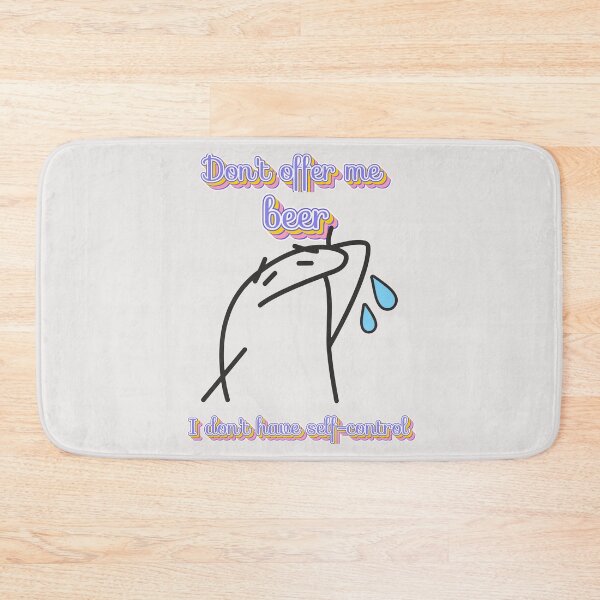 Item preview, Humor illustration of the FLORK meme crying for lack of self-control due to beer designed and sold by StyleFused.