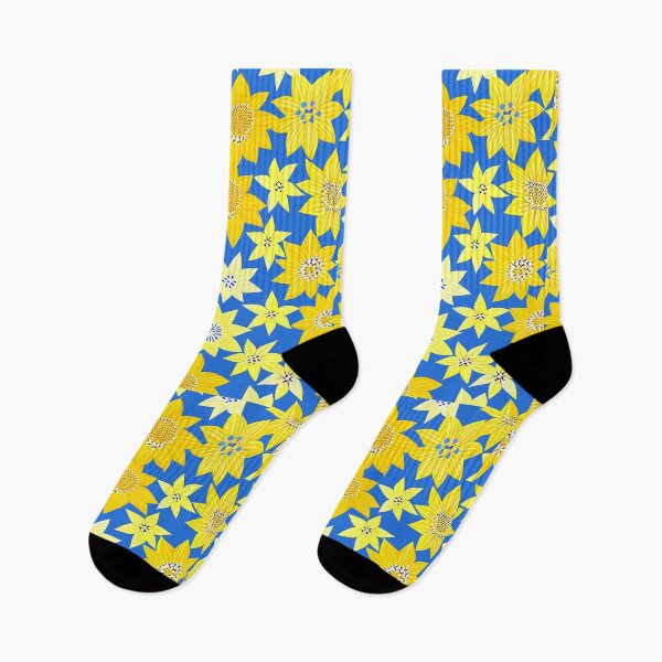 Item preview, Yellow Flowers in a Blue Background designed and sold by Liza36designs.