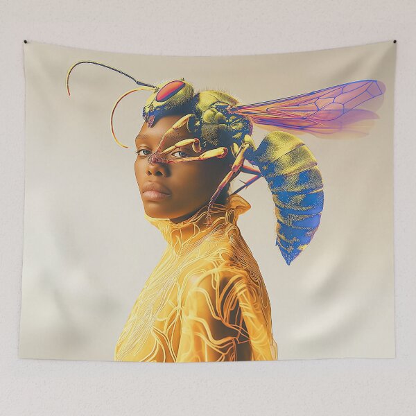 Item preview, "Bee Futuristic Fashion Fantasy" designed and sold by MacroArtHub.