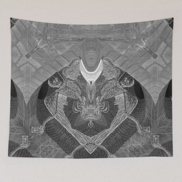 Item preview, *COLOURLESS GEOMETRIC FACE ANGEL ABSTRACT INSECTS SKELETONS CEMETERY* designed and sold by Ralek.
