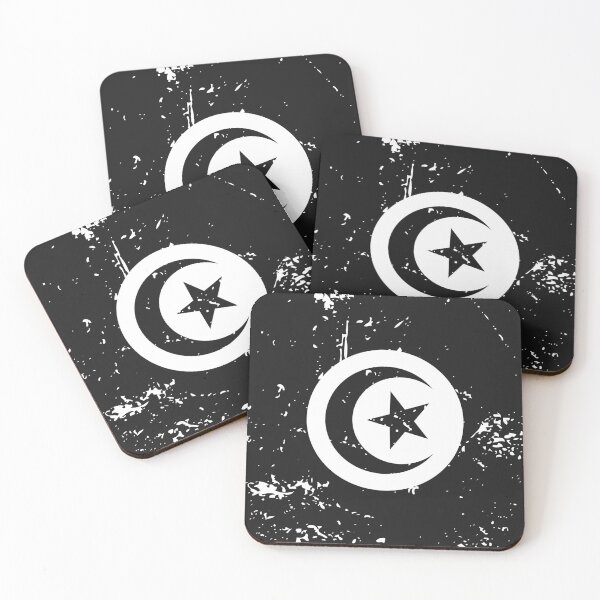 Item preview, Tunisia black and white flag vintage style designed and sold by Starstacks.