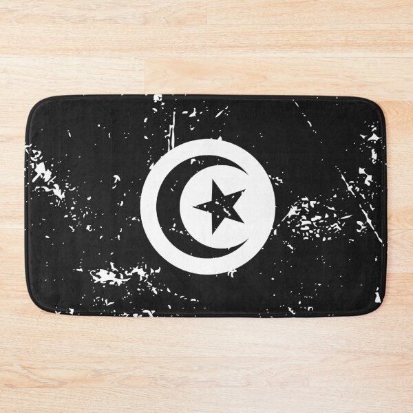 Item preview, Tunisia black and white flag vintage style designed and sold by Starstacks.