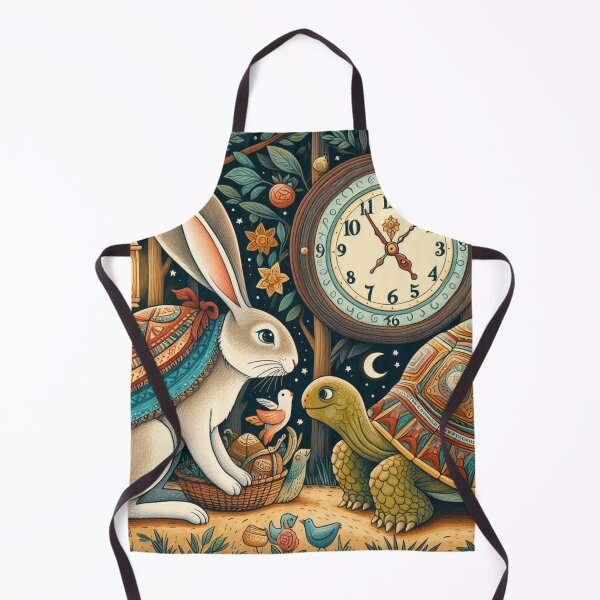 Item preview, Rabbit and turtle in folk art style designed and sold by artoru29.