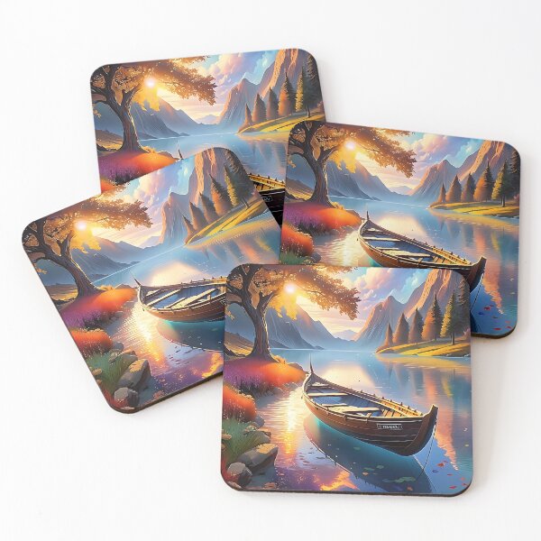 Item preview, Barco en un lago designed and sold by PixelParadies.