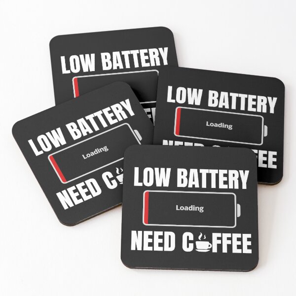 Item preview, Low Battery Need Coffee Funny tired quote designed and sold by Unitepeople.