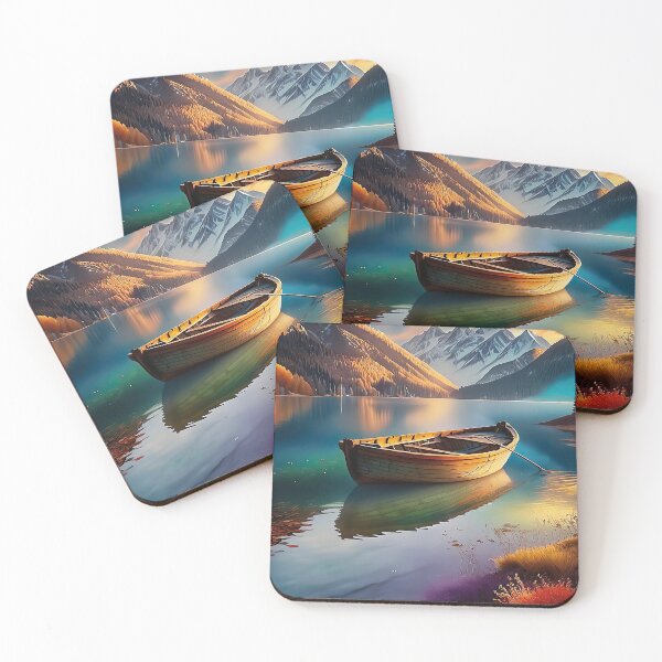 Item preview, Barco en un lago designed and sold by PixelParadies.