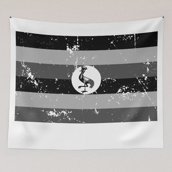 Item preview, Uganda black and white flag vintage theme designed and sold by Starstacks.