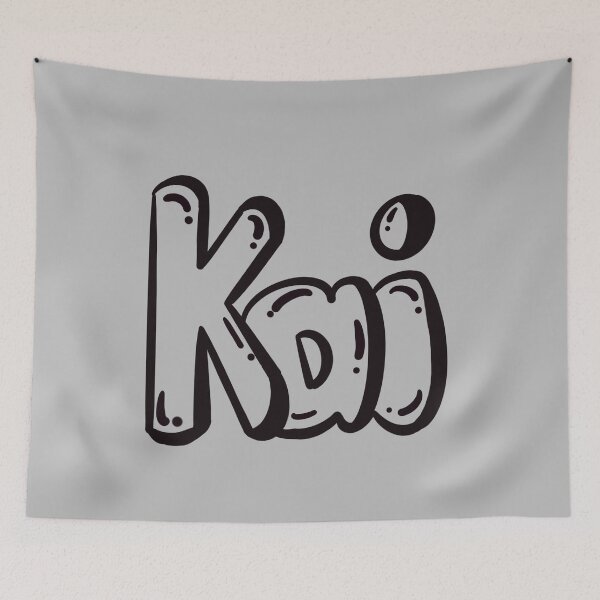 Item preview, Kai popular boys and men name in graffiti bubble letters outline Personalized Custom Name gift ideas for Kai designed and sold by Artonmytee.