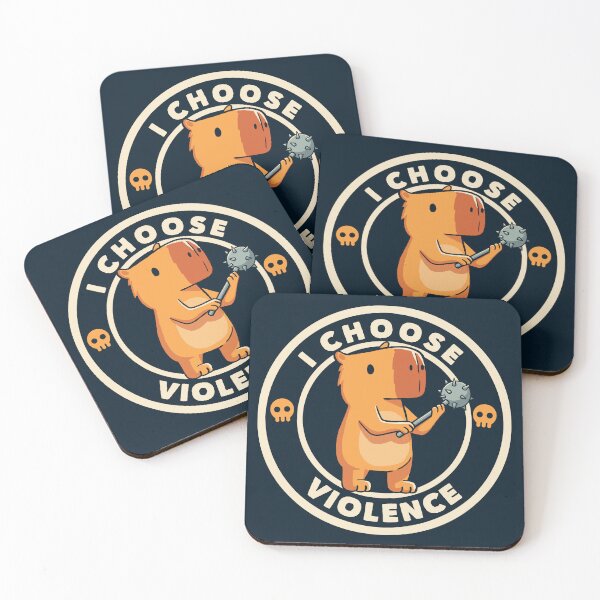 Item preview, I Choose Violence Funny Capybara by Tobe Fonseca designed and sold by Tobe Fonseca®.