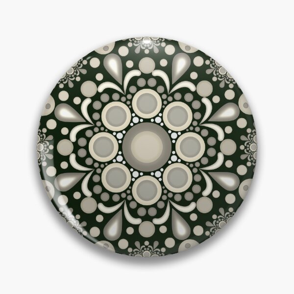 Item preview, Mandala Design  - Green and Silver/Gold designed and sold by SquareKeyStudio.
