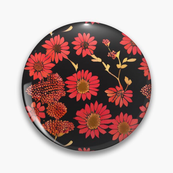 Item preview, Vibrant Red Flowers  Pattern designed and sold by Liza36designs.