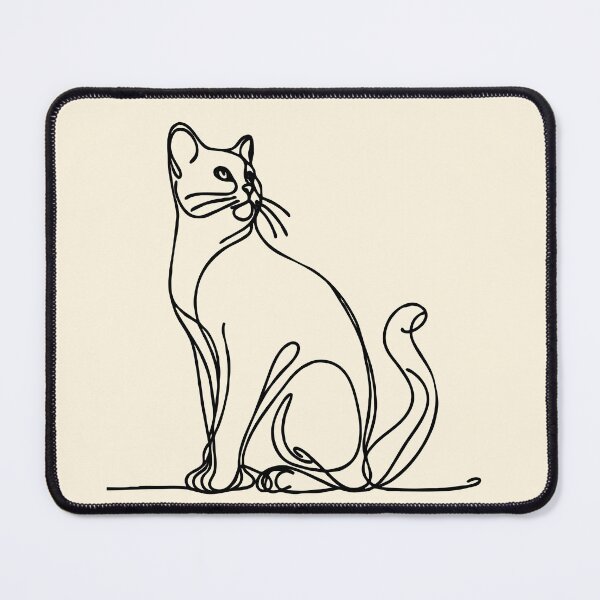 Item preview, Sitting Cat Poses Cat Lover black Minimalist Monoline Art, sitting cats, cute cat, funny cat designed and sold by Collagedream.