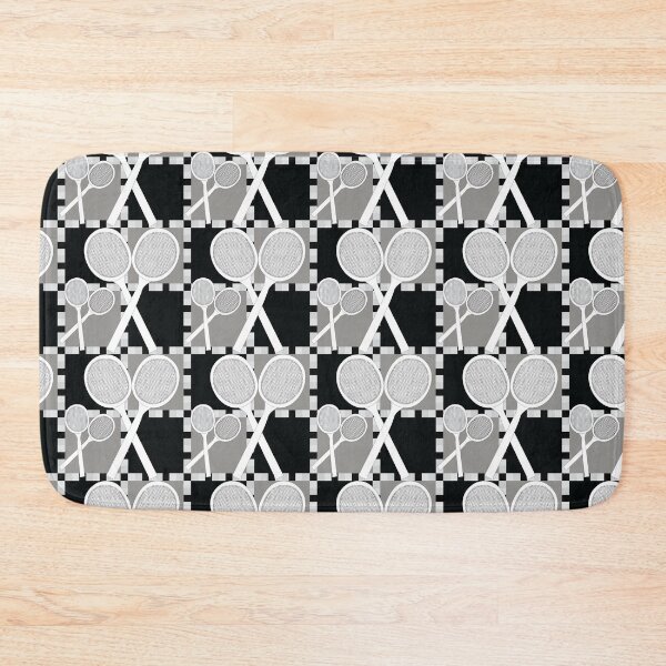 Item preview, Tennis checkered pattern black background  designed and sold by Tatiana Ribeiro.
