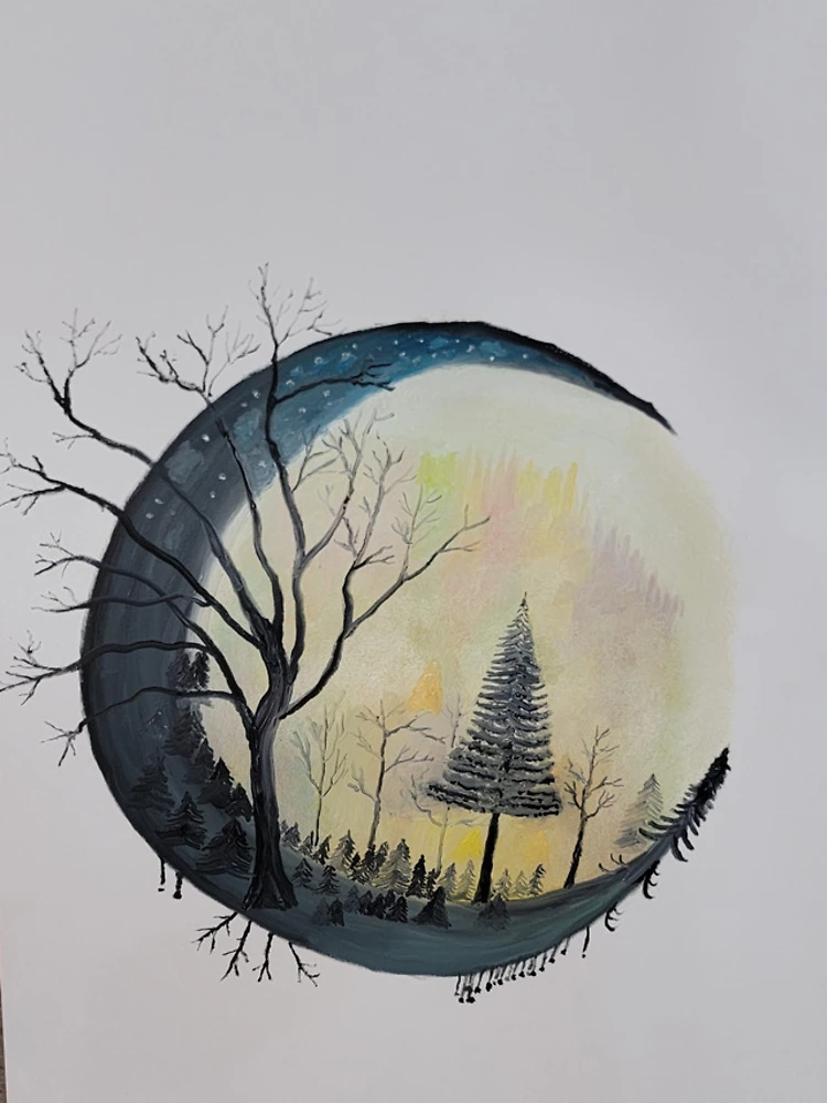 Thumbnail 4 of 4, iPhone Case, Forest In The Moon designed and sold by RpHinkle.