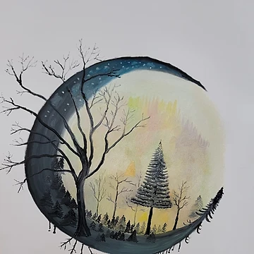 Artwork thumbnail, Forest In The Moon by RpHinkle