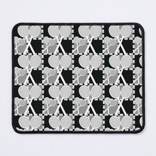 Item preview, Tennis checkered pattern black background  designed and sold by Tatiana Ribeiro.