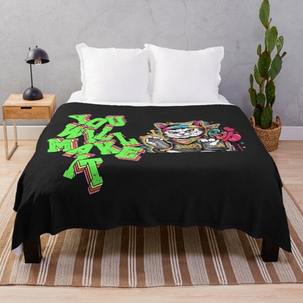 Item preview, Cat dressed in urban style making graffiti with a phrase. Perfect gift designed and sold by StyleFused.