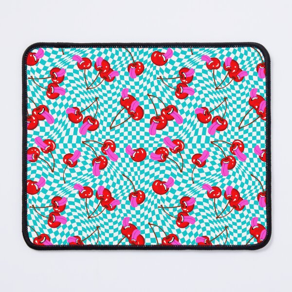 Item preview,  Rolling Cherry Stones - funky groovy y2k crazy funny psychedelic cherries wavy checkered texture designed and sold by artgeige.