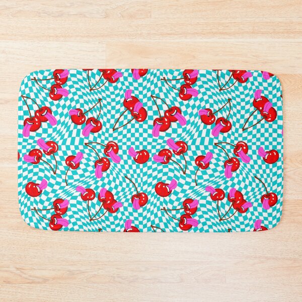Item preview,  Rolling Cherry Stones - funky groovy y2k crazy funny psychedelic cherries wavy checkered texture designed and sold by artgeige.