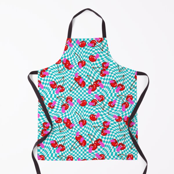 Item preview, Rolling Cherry Stones - funky groovy y2k crazy funny psychedelic cherries wavy checkered texture designed and sold by artgeige.