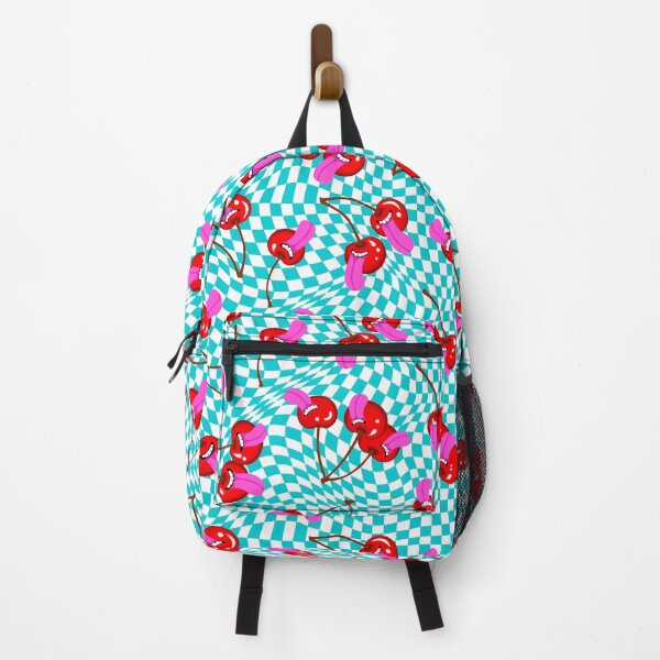 Item preview, Rolling Cherry Stones - funky groovy y2k crazy funny psychedelic cherries wavy checkered texture designed and sold by artgeige.