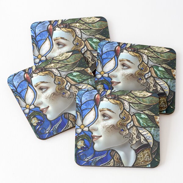 Item preview, Elegant Elven Maiden - Stained Glass Art designed and sold by mebraart.